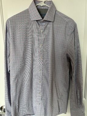 Twillory performance dress shirt - Blue shirt, Red/Blue plaid